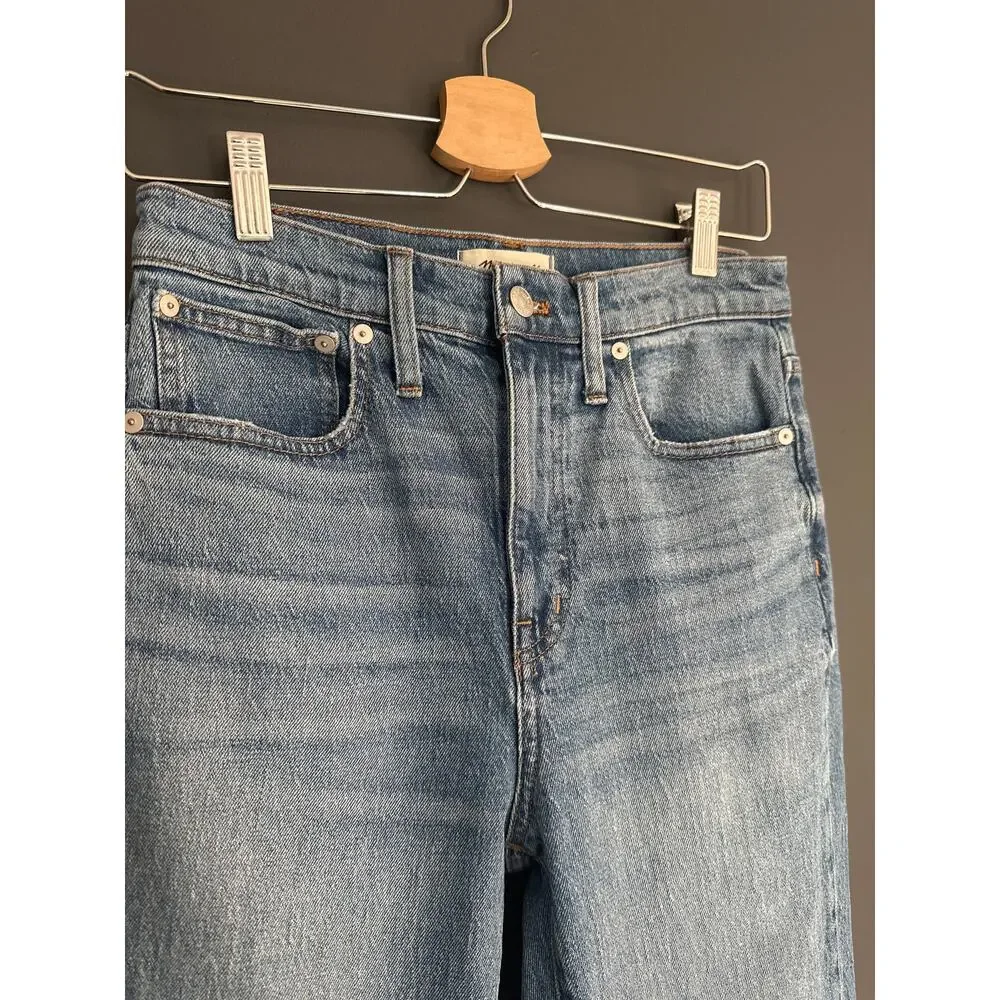 Madewell The High Rise Slim Boyjean in Neal Wash Blue Jeans Size 25